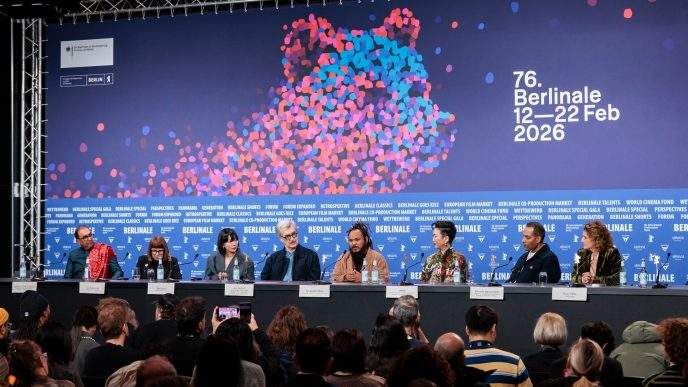 Júri Internacional, Tricia Tuttle. A primeira Conferência de Imprensa da 76.ª Berlinale, moderada pela Diretora do Festival